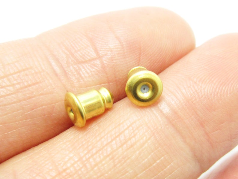 Nick'S Jewelry & Watches Reviews - Brass Ear Post Stopper Nuts, Brinco