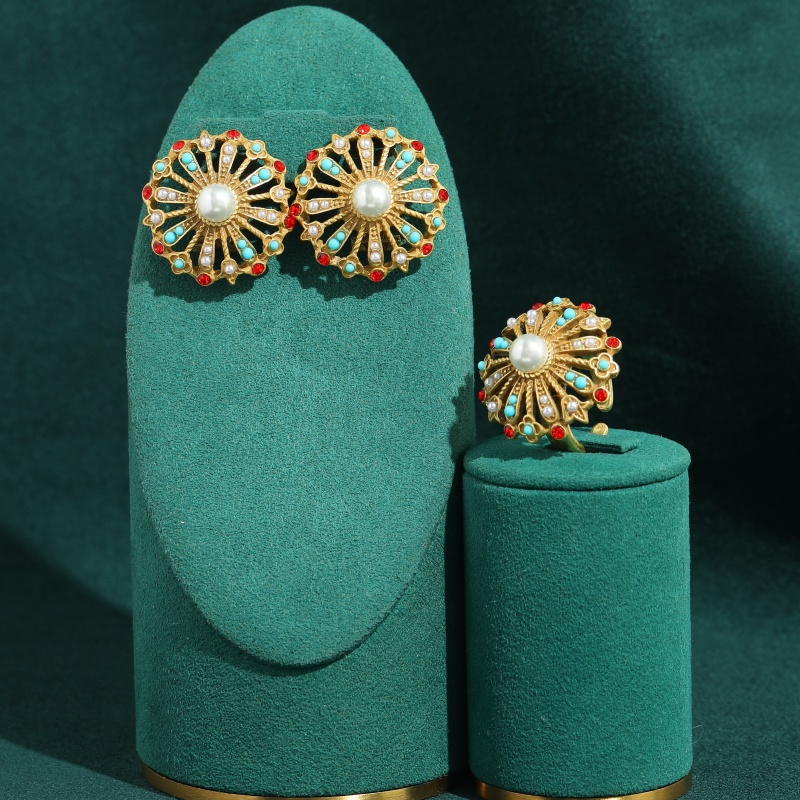 Turquoise Stone Ring - Conjuntos de Joias Vintage de Turquesa