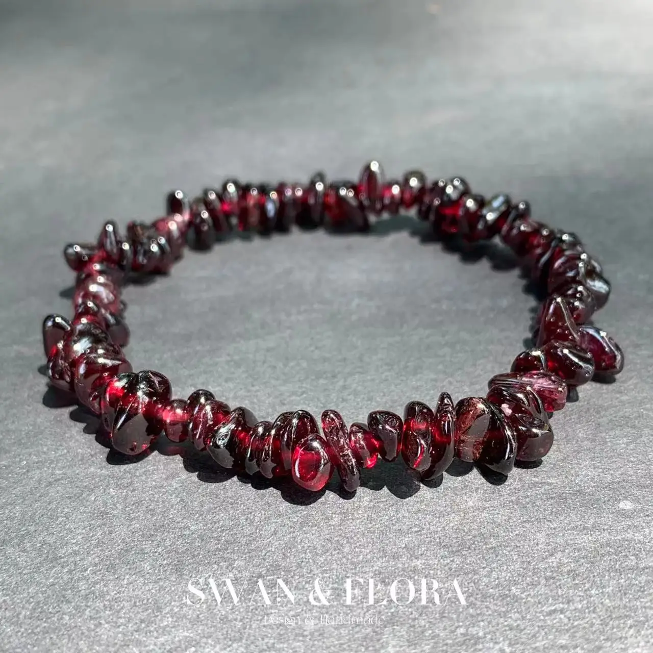 Gemstone Bracelet Healing - Pulseira de granada natural para mulher