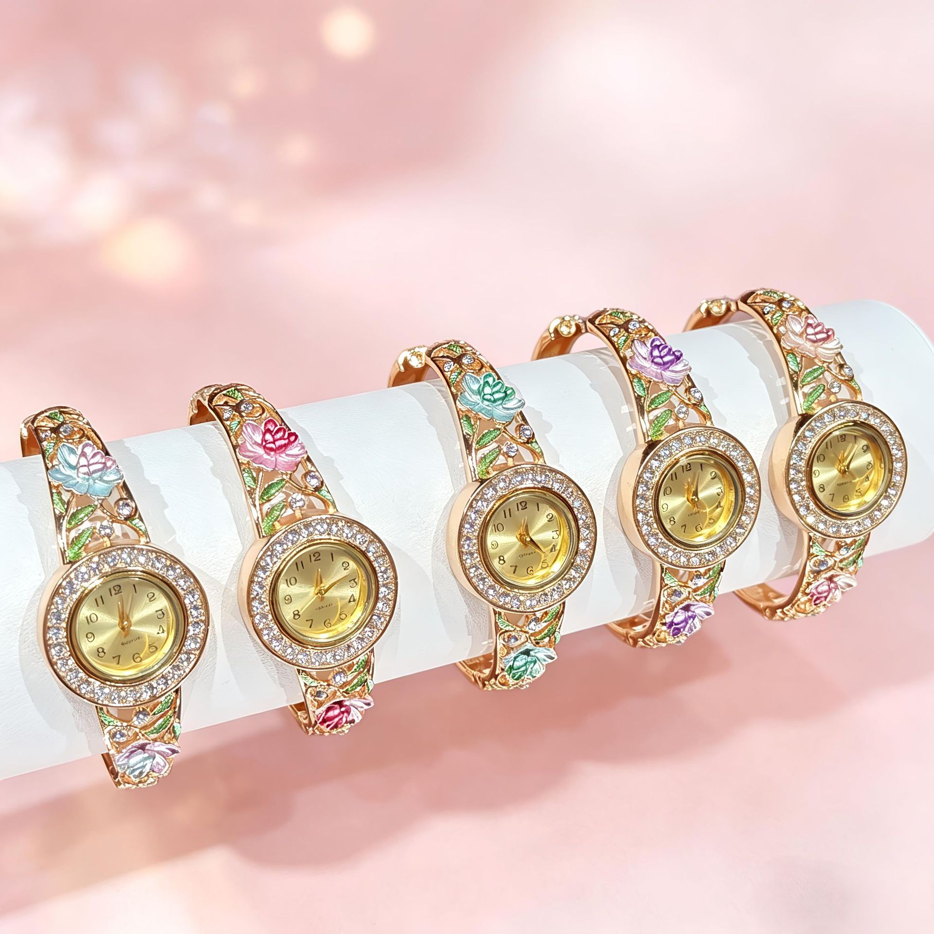 Vintage Jewelry Watches Women - Relógio de Pulso Vintage Dourado com