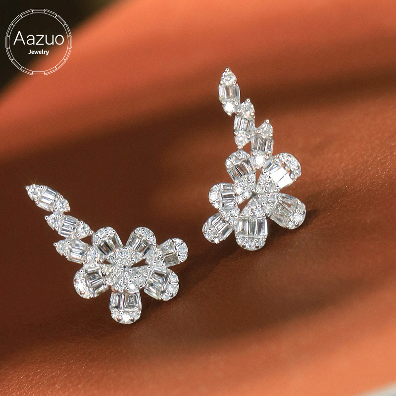 Diamond Stud Earrings - Aazuo Joias Finas em Ouro Branco