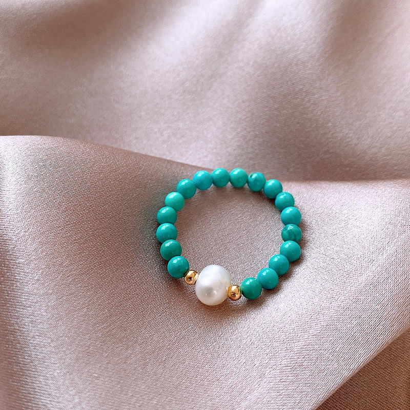 Turquoise Stone Ring - Nova chegada na moda natural de