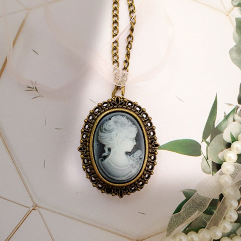 Vintage Jewelry Watches Women - Vintage Oval Cameo Pocket Watch para