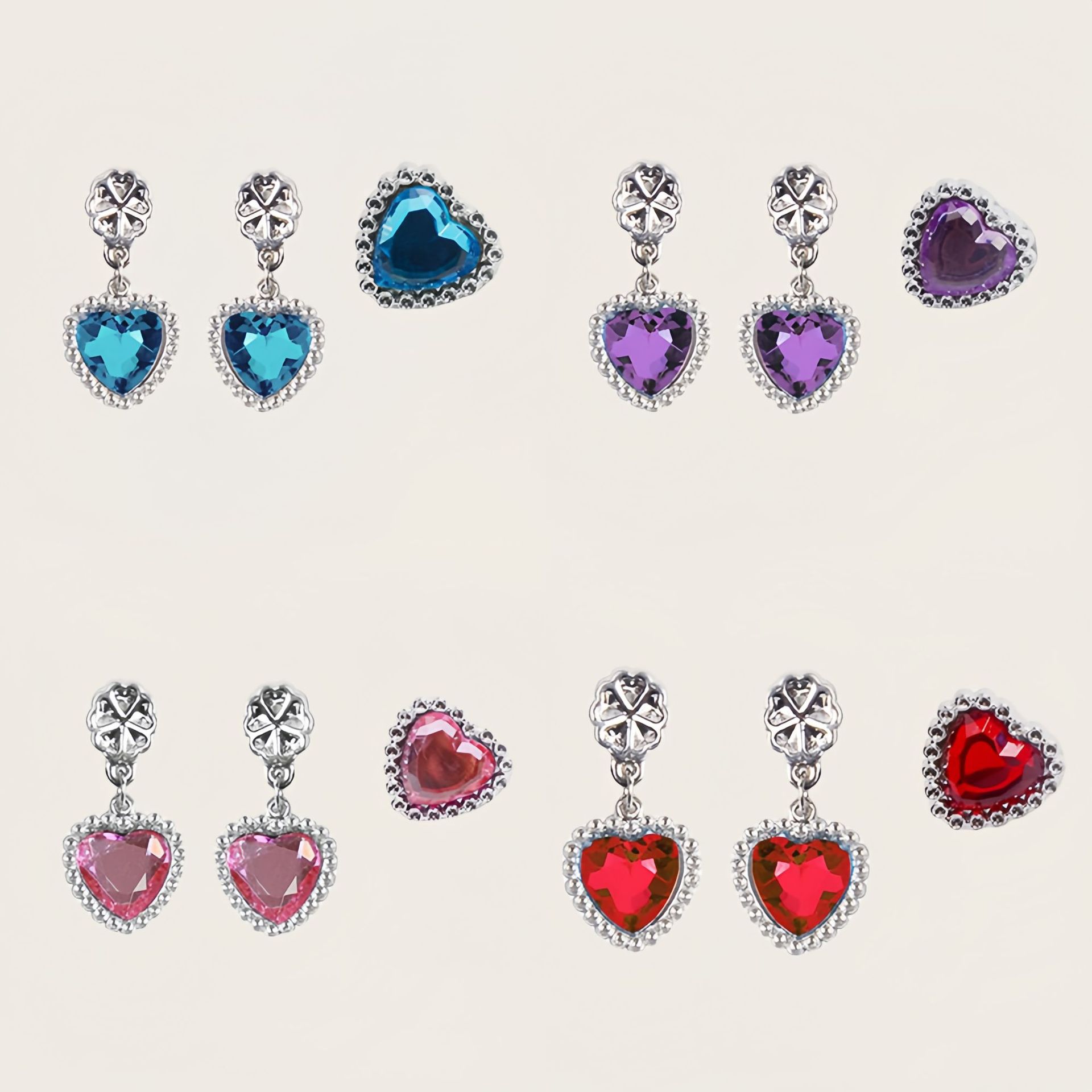 Diamond Stud Earrings - Anéis congelados para meninas, brincos para