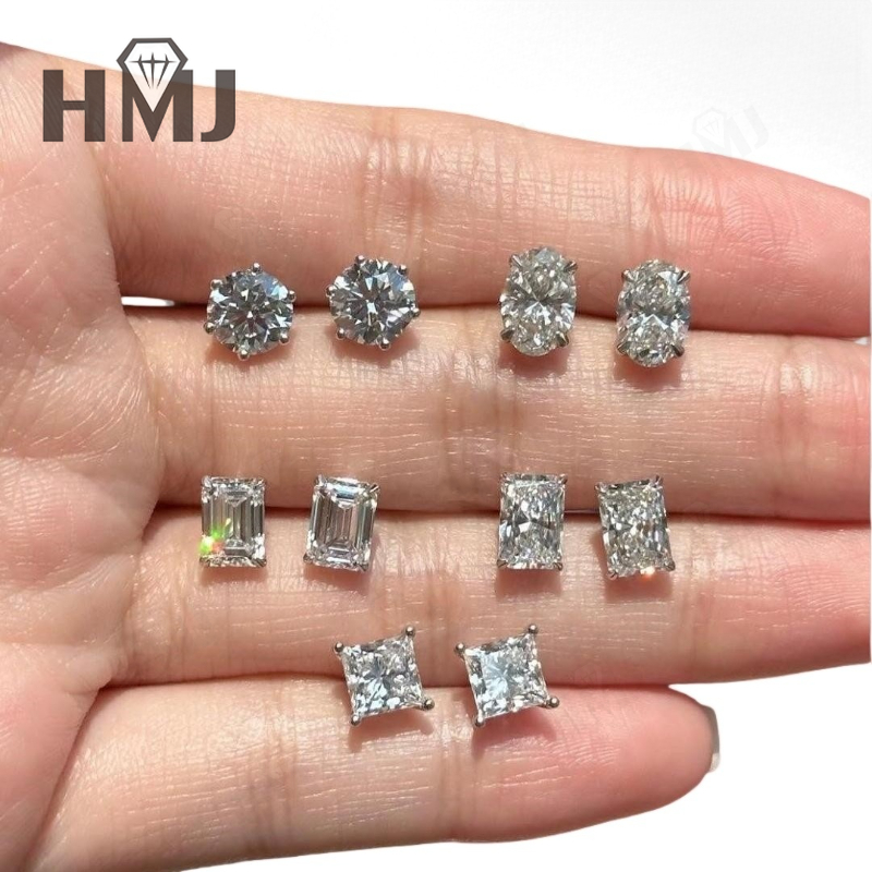 Diamond Stud Earrings - Atacado brinco de orelha moissanite diamante