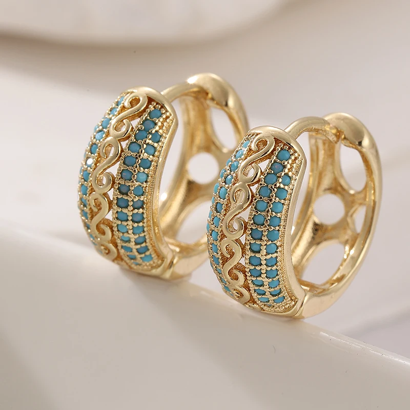 Turquoise Stone Ring - Brincos de turquesa sintética verde da
