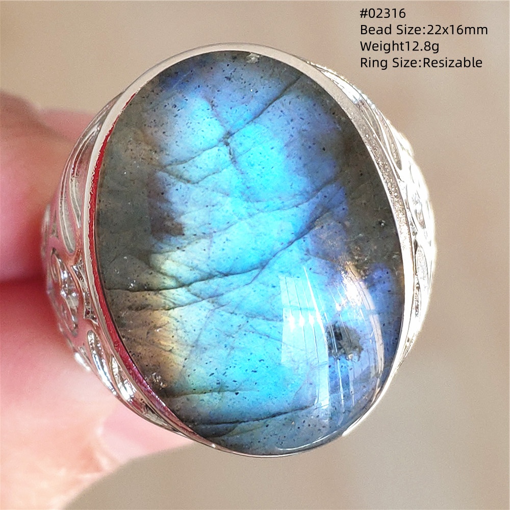 Natural colorido labradorite a - Turquoise Stone Ring avaliação e preço