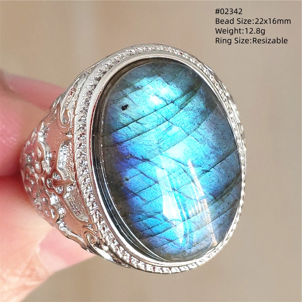 Natural colorido labradorite a - Turquoise Stone Ring avaliação e preço