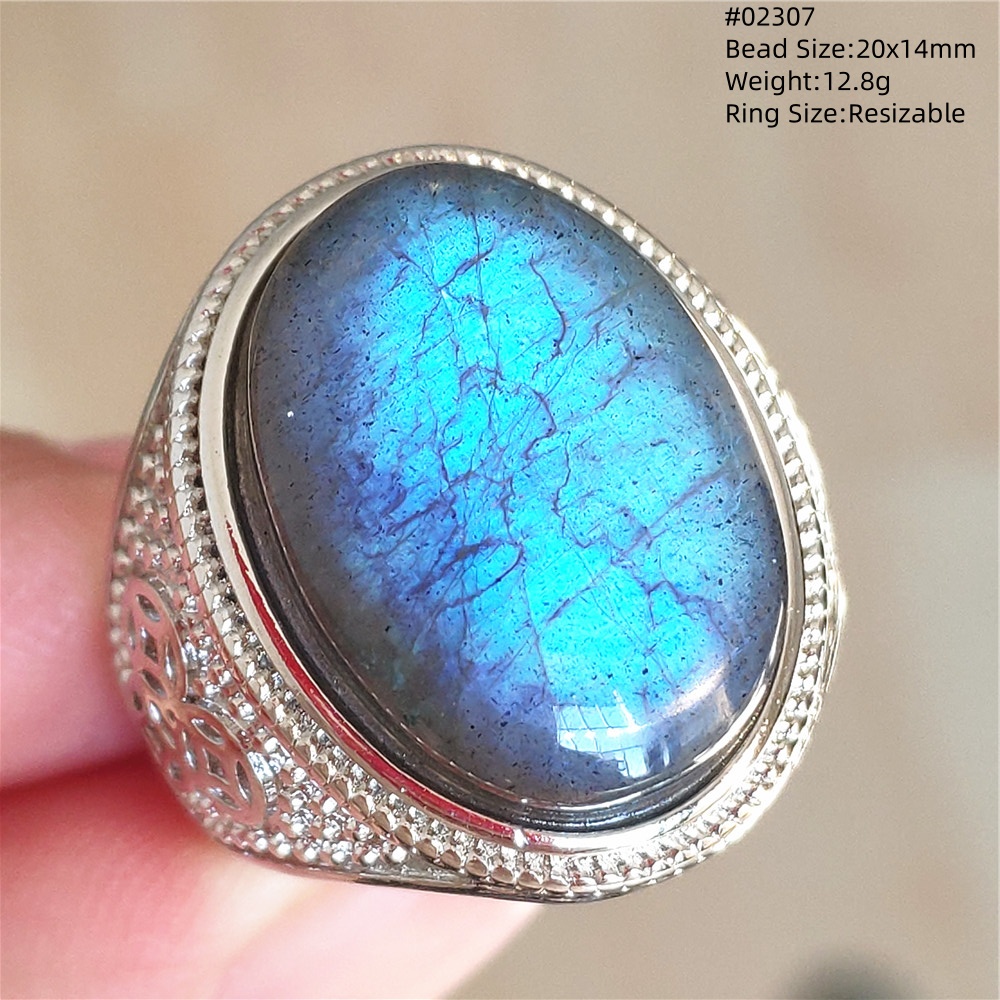Natural colorido labradorite a - Turquoise Stone Ring avaliação e preço