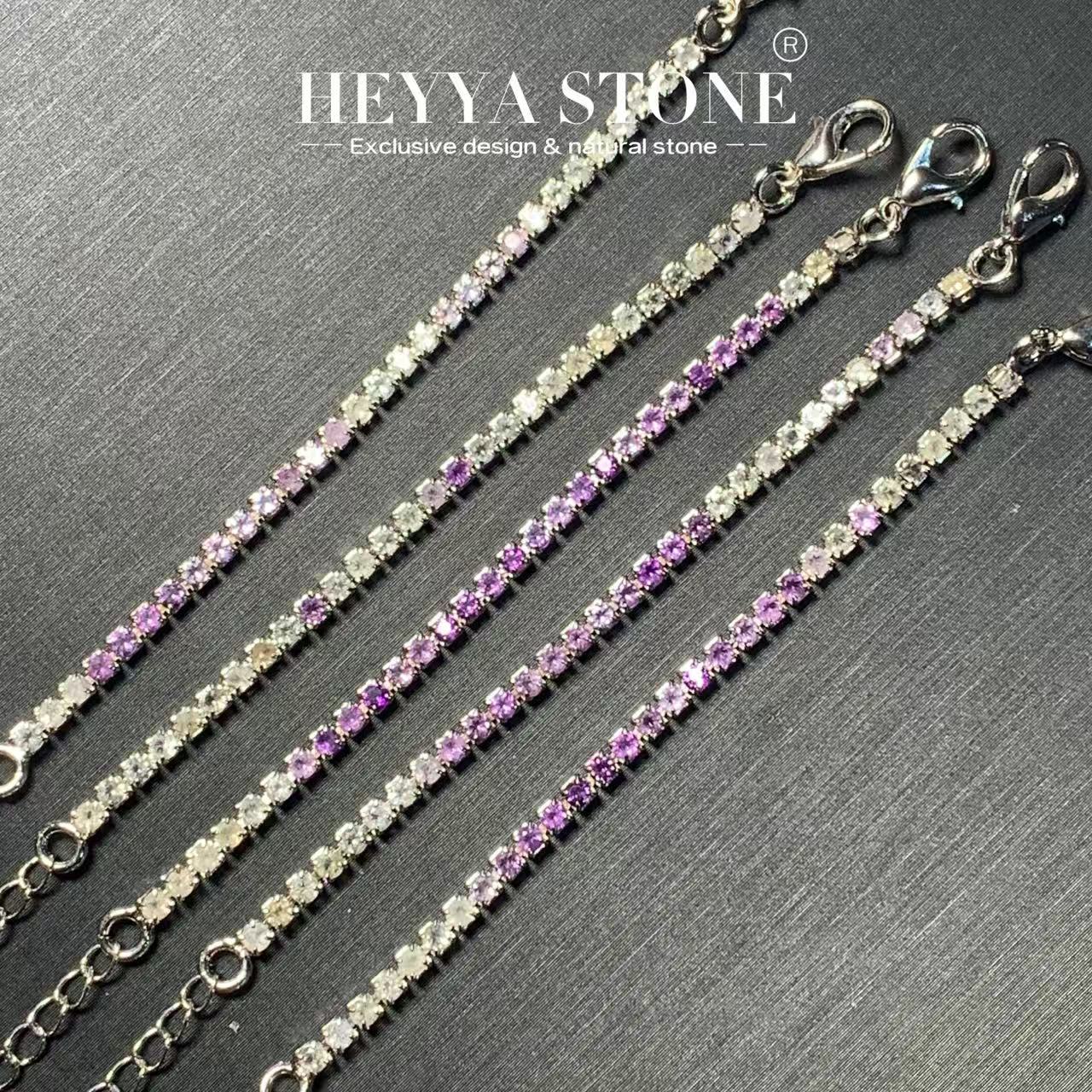 Heya pedra natural ametista ci - Gemstone Bracelet Healing avaliação e preço
