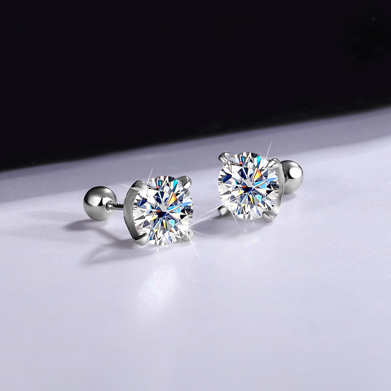 Brincos de moissanite de 1/2 q - Diamond Stud Earrings avaliação e preço