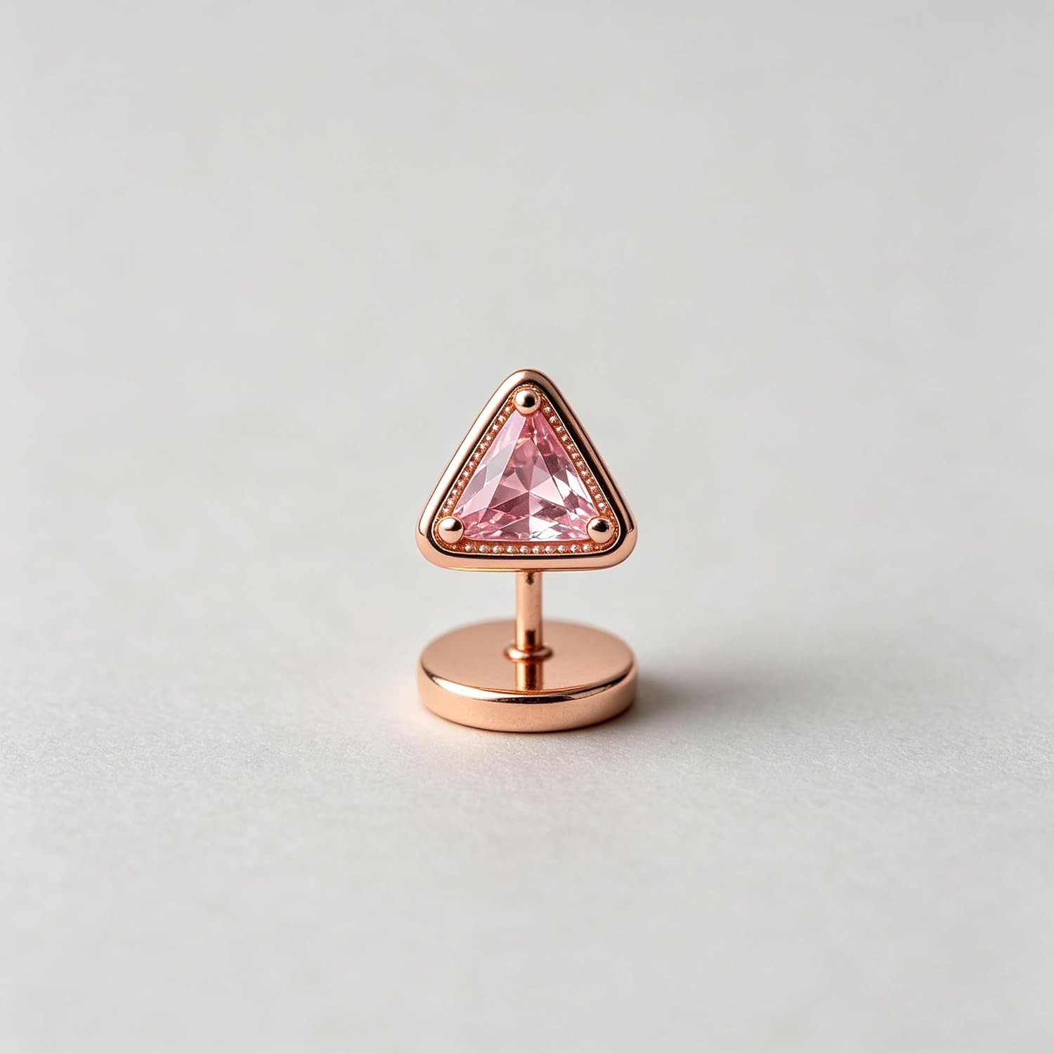 Gema Solta Rosa com Corte Tril - Diamond Stud Earrings avaliação e preço