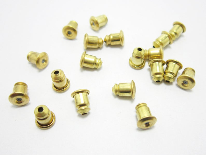 Brass Ear Post Stopper Nuts, B - Nick'S Jewelry & Watches Reviews avaliação e preço