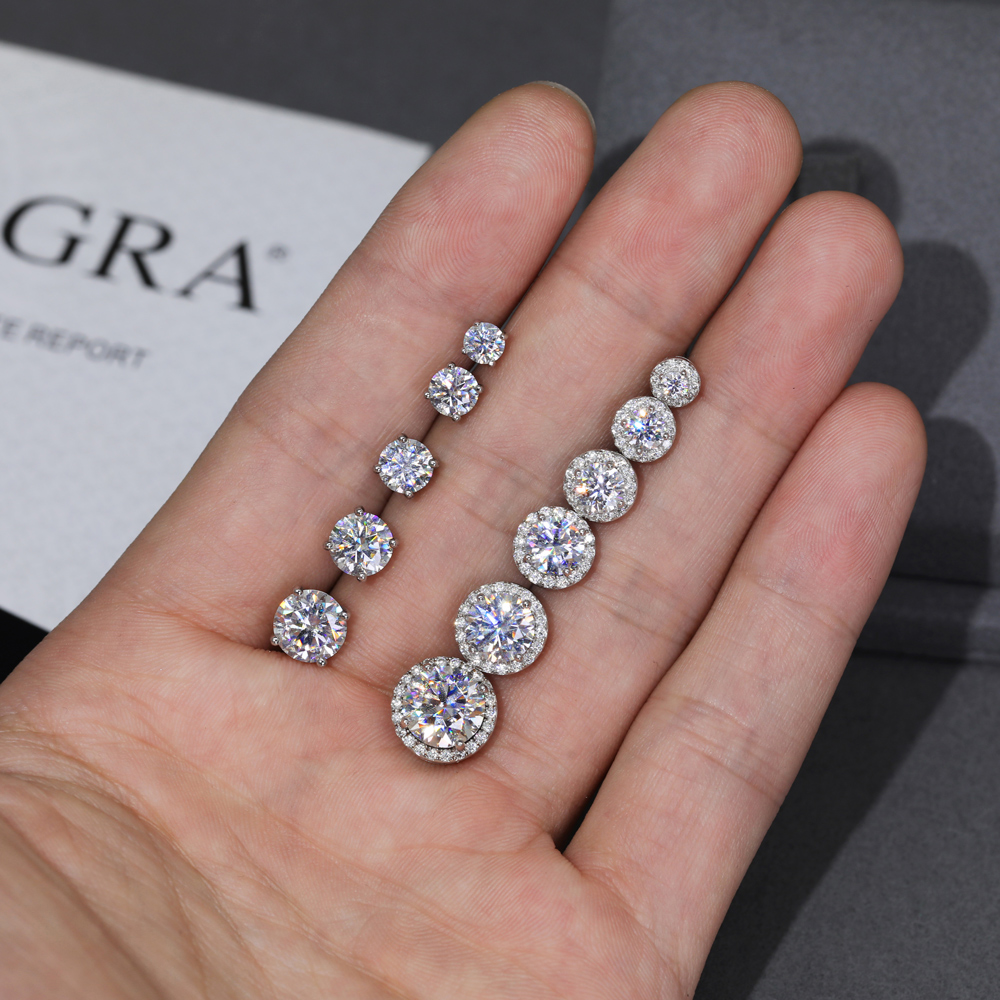 Brinco de Moissanite NASIA Pre - Diamond Stud Earrings avaliação e preço