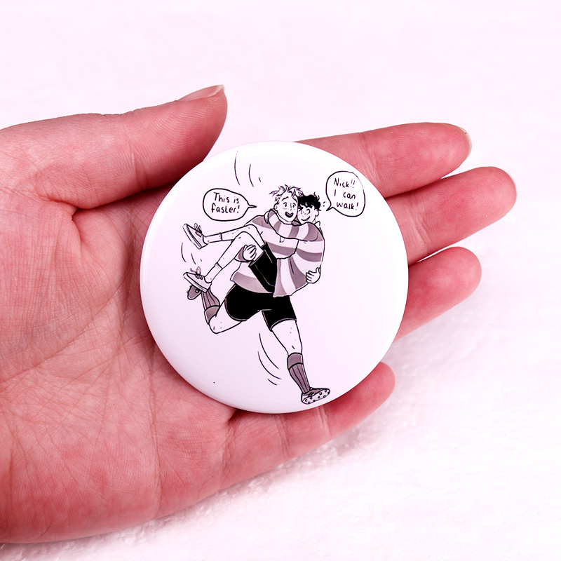 Heartstopper Pinback Button Pi - Nick'S Jewelry & Watches Reviews avaliação e preço