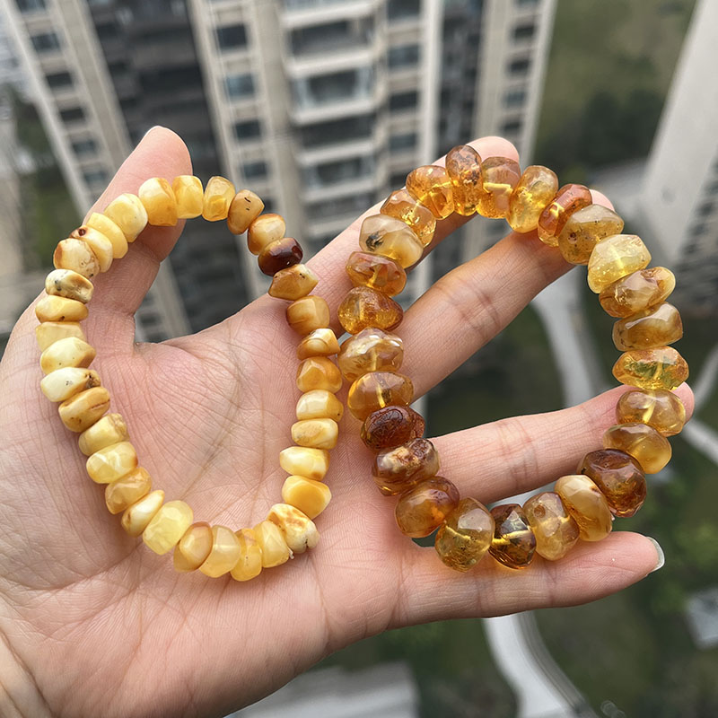 Pulseiras de Âmbar Amarelo 100 - Gemstone Bracelet Healing avaliação e preço