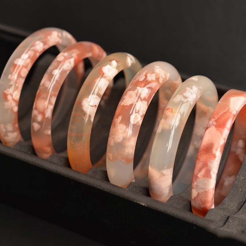 Pulseira de Ágata Flor para Mu - Gemstone Bracelet Healing avaliação e preço