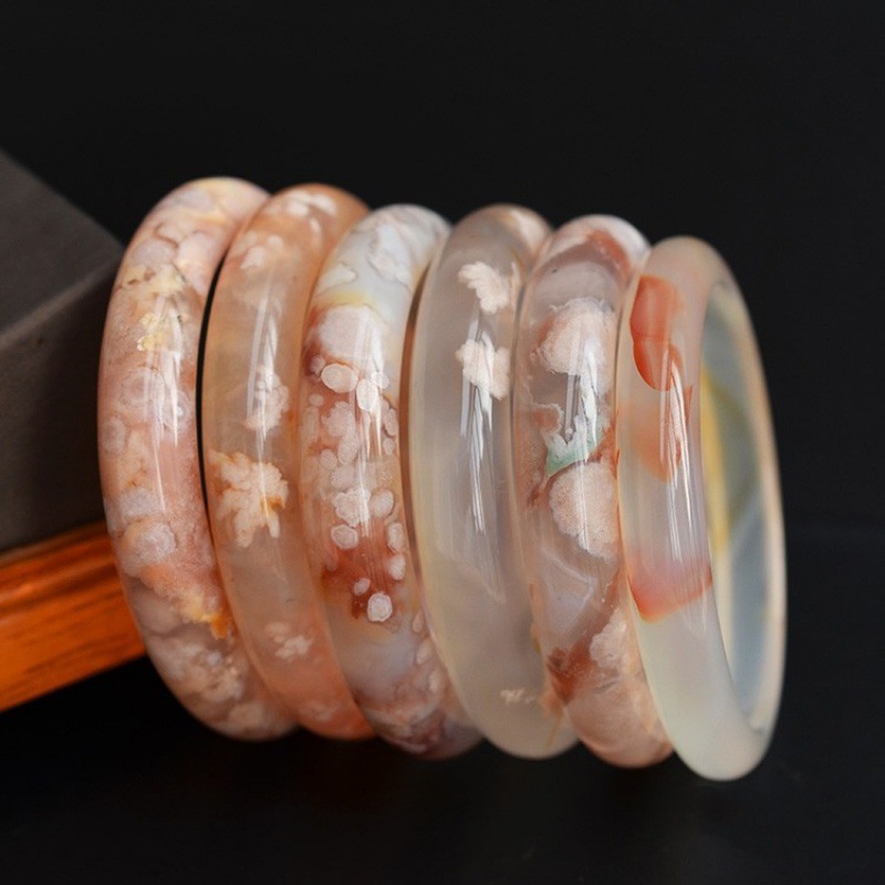 Pulseira de Ágata Flor para Mu - Gemstone Bracelet Healing avaliação e preço