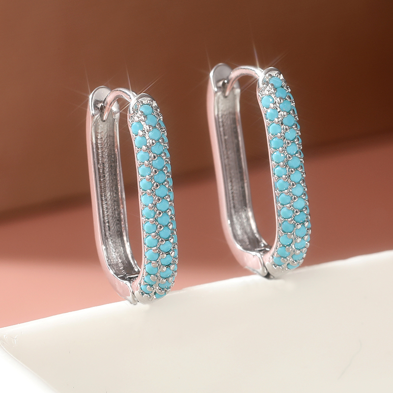 Brincos de argola com imitação - Turquoise Stone Ring avaliação e preço