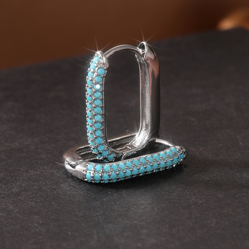 Brincos de argola com imitação - Turquoise Stone Ring avaliação e preço