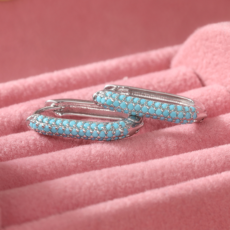 Brincos de argola com imitação - Turquoise Stone Ring avaliação e preço