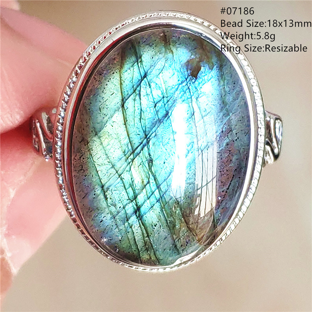 Anel Ajustável de Labradorita  - Turquoise Stone Ring avaliação e preço