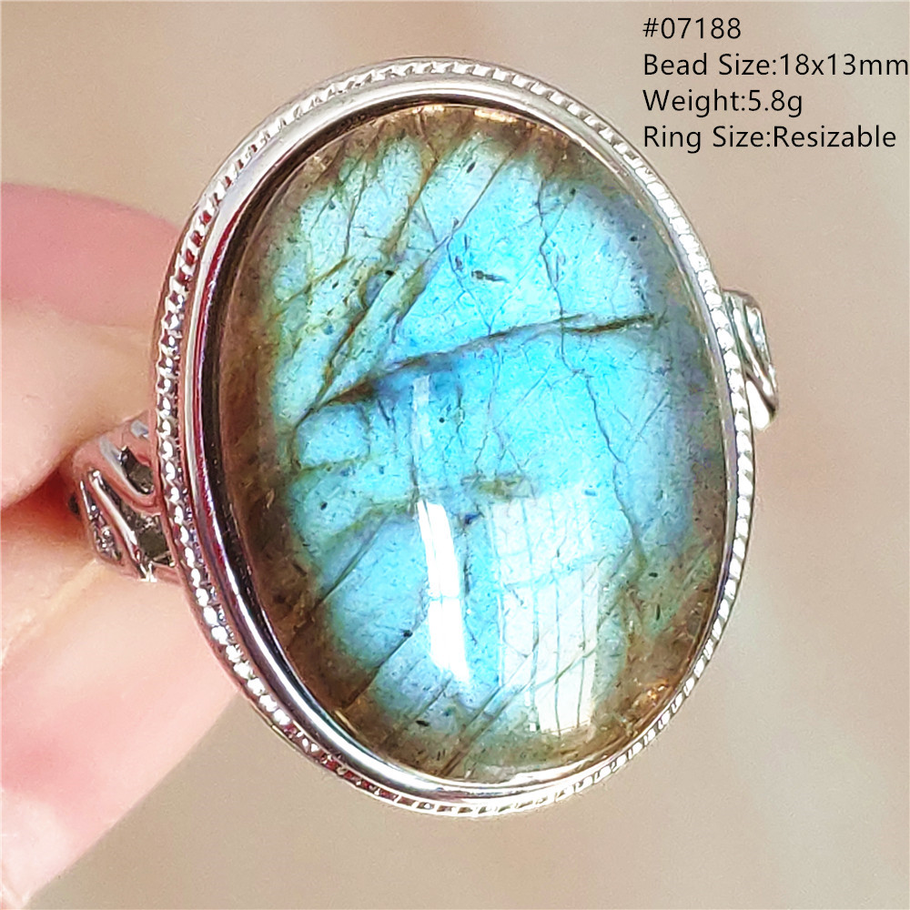 Anel Ajustável de Labradorita  - Turquoise Stone Ring avaliação e preço
