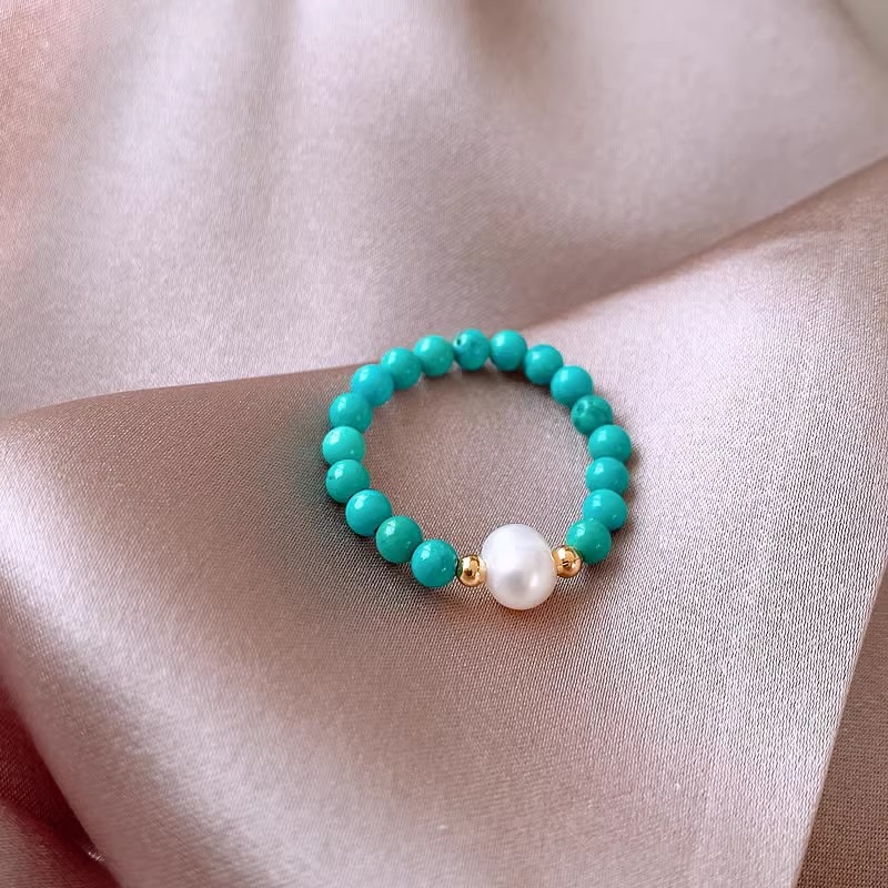 Nova chegada na moda natural d - Turquoise Stone Ring avaliação e preço
