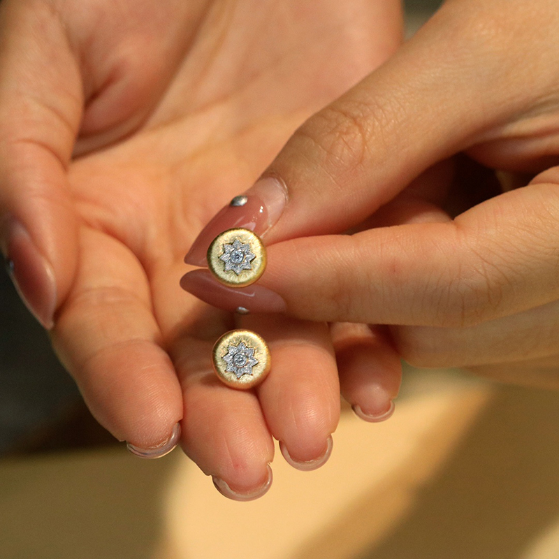 Brincos LUOWEND 100% Ouro Amar - Diamond Stud Earrings avaliação e preço