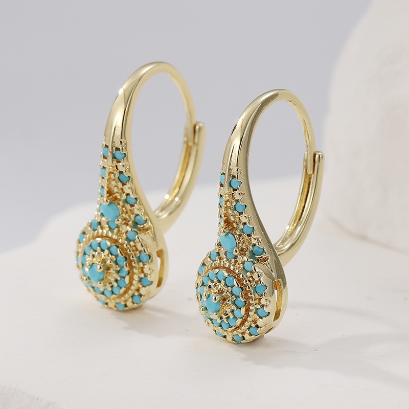 Elegante moda sintética turque - Turquoise Stone Ring avaliação e preço