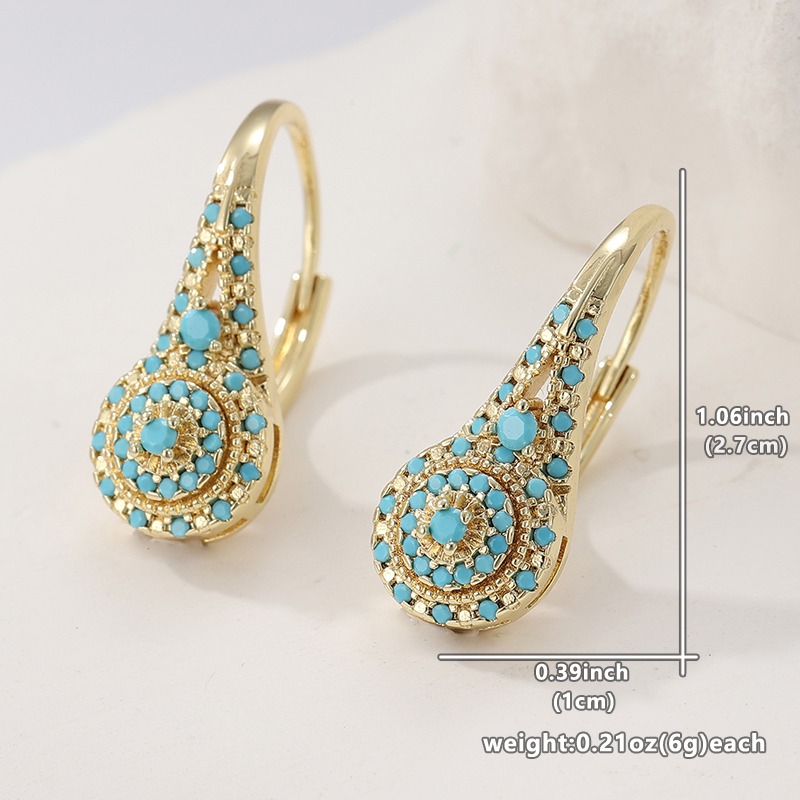 Elegante moda sintética turque - Turquoise Stone Ring avaliação e preço