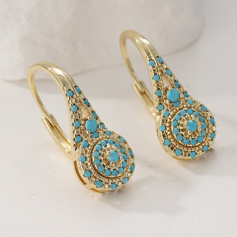 Elegante moda sintética turque - Turquoise Stone Ring avaliação e preço