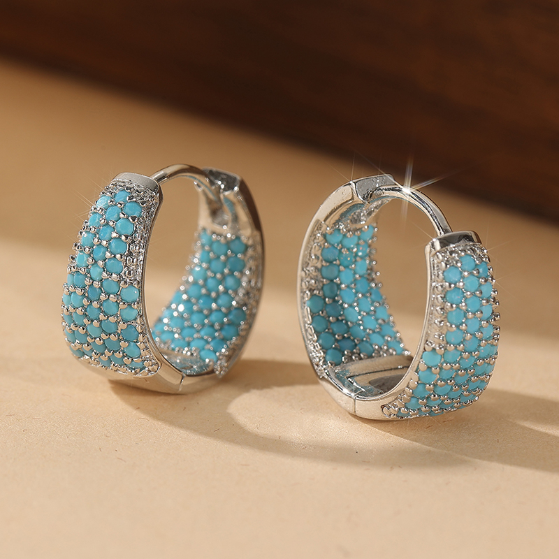 Brincos de argola de luxo com  - Turquoise Stone Ring avaliação e preço