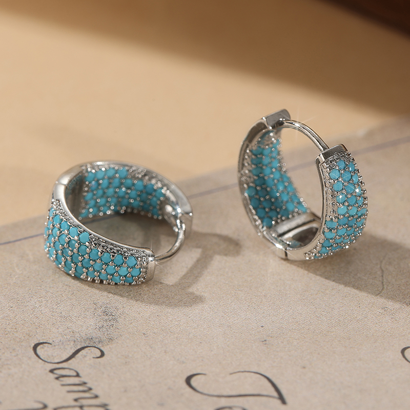 Brincos de argola de luxo com  - Turquoise Stone Ring avaliação e preço