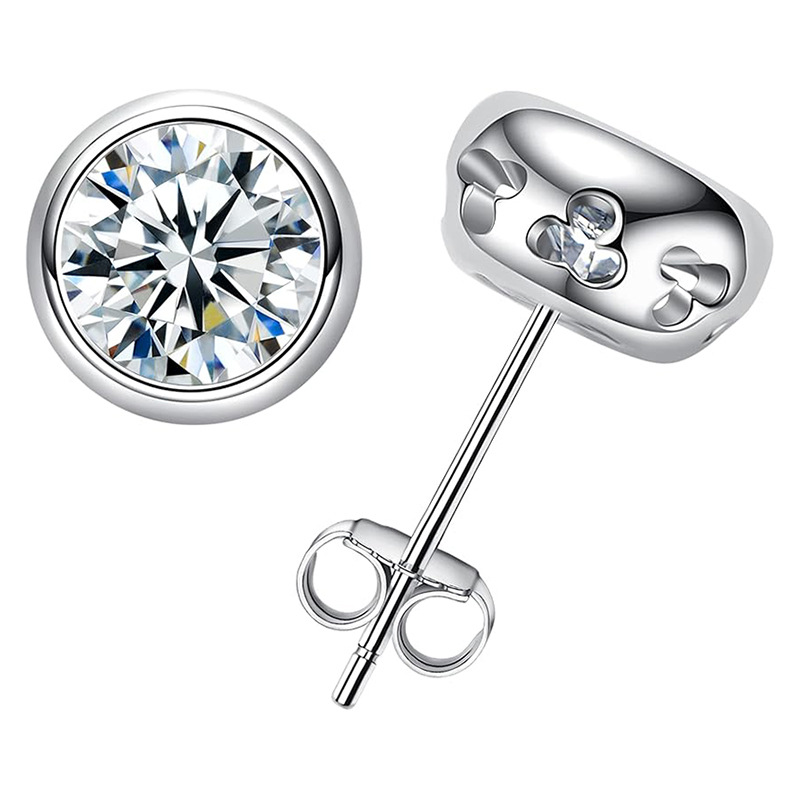 Real d cor moissanite diamante - Diamond Stud Earrings avaliação e preço