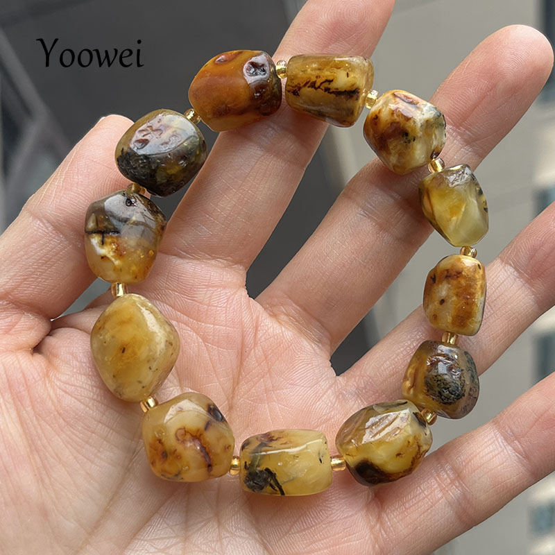 Pulseiras de Âmbar 100% Genuín - Gemstone Bracelet Healing avaliação e preço
