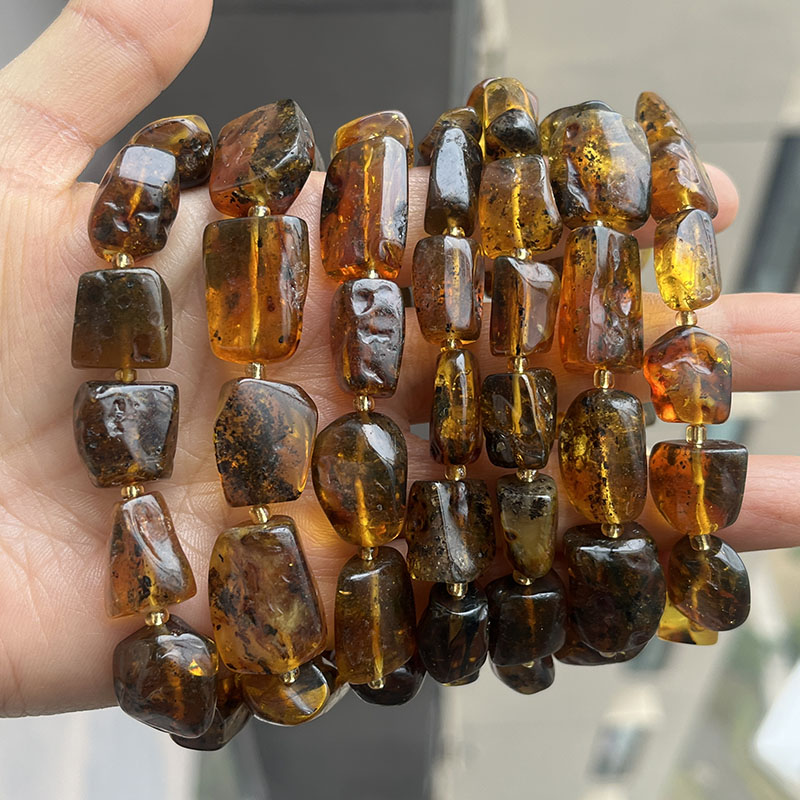 Pulseiras de Âmbar 100% Genuín - Gemstone Bracelet Healing avaliação e preço