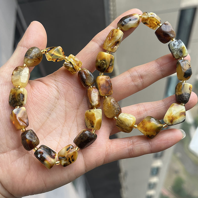 Pulseiras de Âmbar 100% Genuín - Gemstone Bracelet Healing avaliação e preço