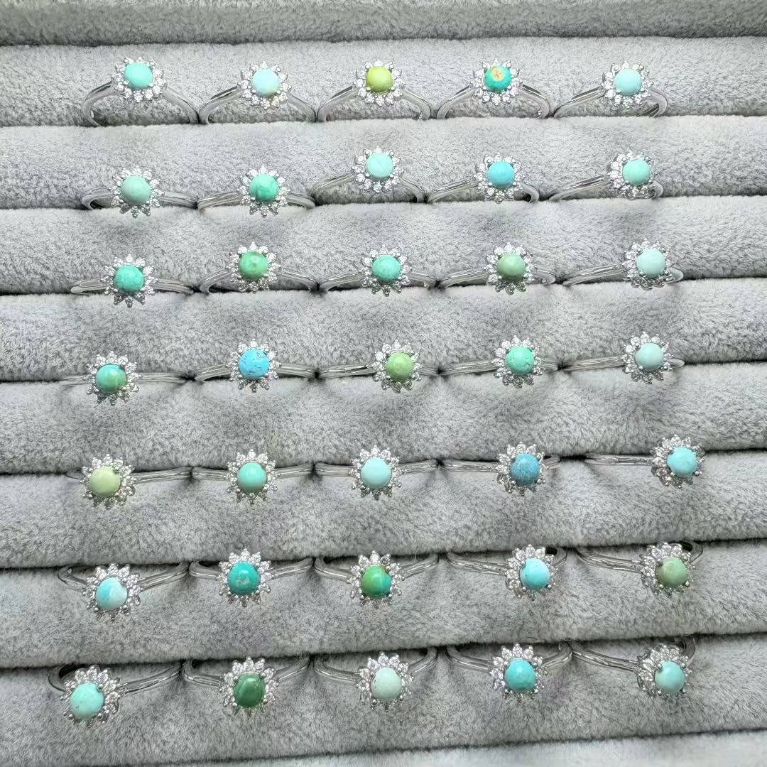 1 peça anel turquesa natural f - Turquoise Stone Ring avaliação e preço