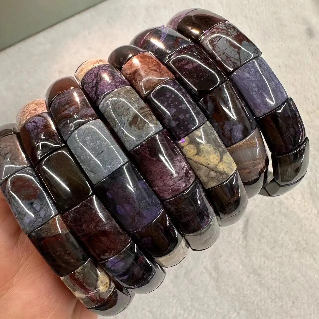 Aaa natural sugilite pulseira  - Gemstone Bracelet Healing avaliação e preço