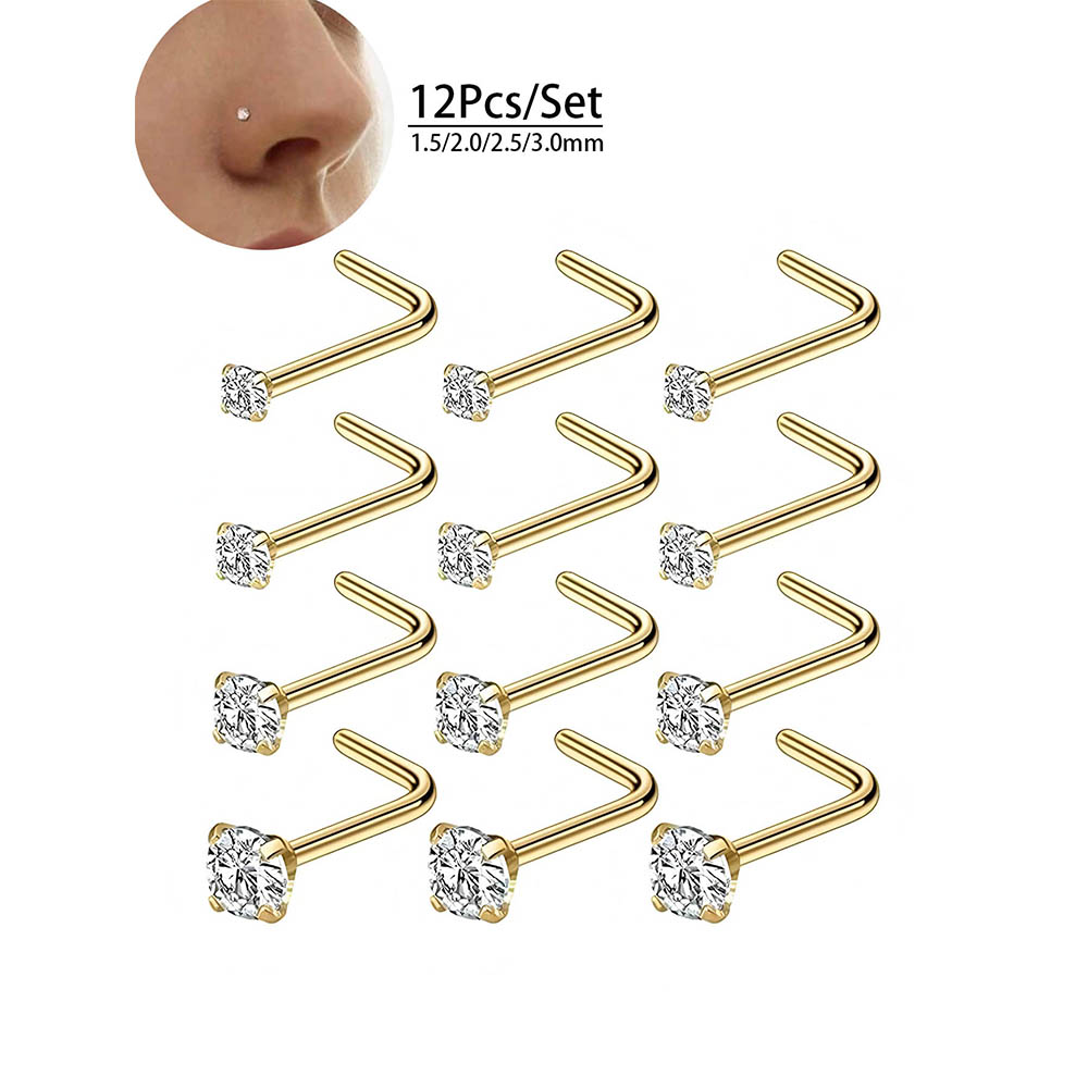 Conjunto completo de 12 peças  - Diamond Stud Earrings avaliação e preço