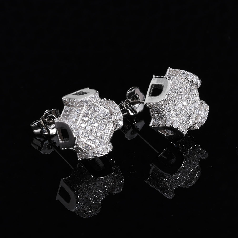 Ekeem jóias finas 12mm iced ou - Diamond Stud Earrings avaliação e preço