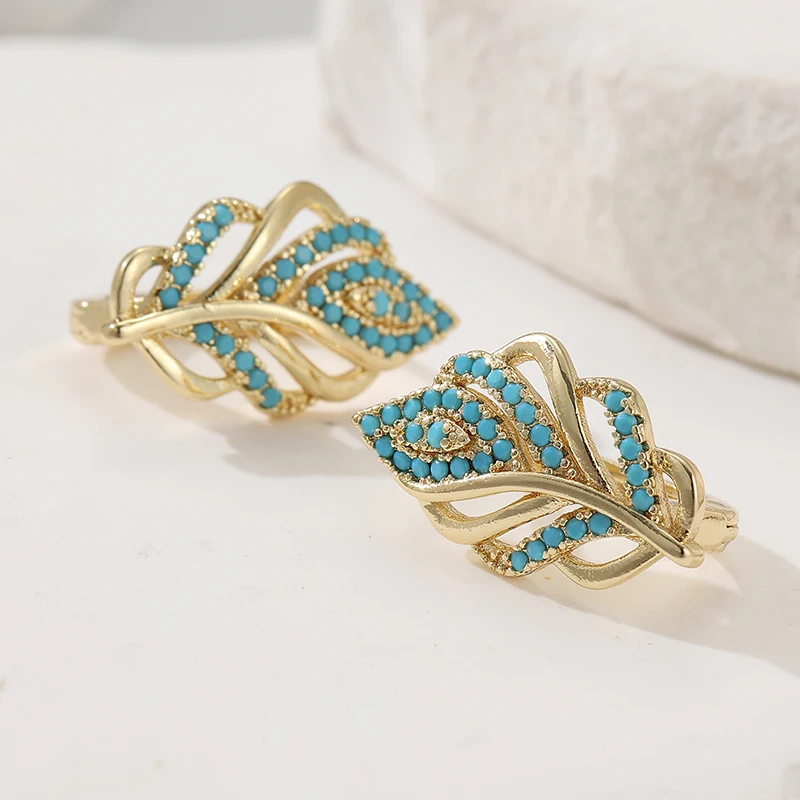 Brincos Criativos em Forma de  - Turquoise Stone Ring avaliação e preço